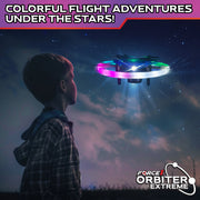 Force1 F1-ORBEXT-BLU Remote Control Drone Toy, Orbiter Extreme 360 LED STEM RC Drone, for Kids Ages 8 and Up