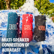 JBL Grip Portable Bluetooth Speaker, Bold JBL Pro Sound with AI Sound Boost, IP68 Waterproof and Dustproof, Drop-Proof, Integrated Ambient LED Light, Up to 14 Hours Playtime, Black