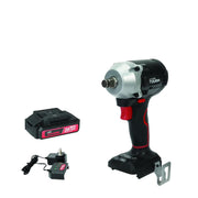 Hyper Tough 6060 20V Brushless Cordless Impact Wrench, 350 ft-lbs Torque, 3-Speed, 1/2-Inch Drive, Black and Red