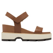 Sorel Joanie IV Y-Strap Wedge Sandals for Ladies - Velvet Tan/Blacken - 8M