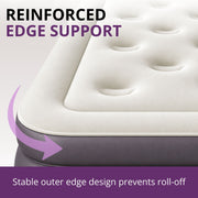 Beautyrest Sky Rise Full Air Mattress, 18 in. Raised Profile, Built-In SureLock Pump, Offset Coil Support, Soft Flocked Velvet Cover, 700 lb Capacity, MM02018DB