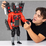 Skibidi Toilet Titan Speakerman 24-Inch Collectible Action Figure, Blue and Black - Material: Plastic