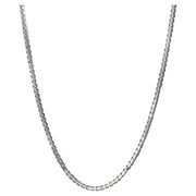 Brilliance Sterling Silver Diamond Cut Box Chain, 24