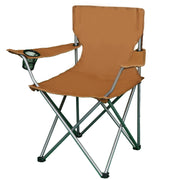Ozark Trail FC-96806WFB Basic Quad Folding Camp Chair with Cup Holder, Brown, Portable Seating
