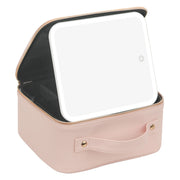 Prive Brand CWM24002 Elegent PU Cosmetic Makeup Bag With Hard Sided and Easy Carry Handle, Bronze Metal