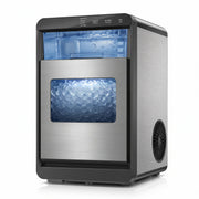 EKOJUCE Nugget Ice Maker Countertop, 44 Lb Daily Output, Soft Chewable Sonic-Style Pebble Ice, One-Touch Self-Cleaning, Stainless Steel Silver, 1.8L Water Tank, IM017-NSI