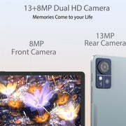 Kimlok Android 14 Tablet, 11 Inch IPS HD Touch Screen, 16GB RAM, 128GB Storage Expandable to 1TB, Octa-Core MTK8786 Processor, GPS, Dual-Band WiFi, Bluetooth 5.0, Dual Camera 8MP+13MP, Keyboard Bundle, D105B-DPJ