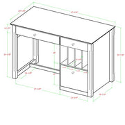 White Wood Deluxe Storage Computer Desk