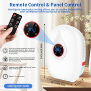 HopePow 2-Pint Dehumidifier for Small Rooms, Remote Control, LED Humidity Display, Ultra Quiet, Energy Efficient, 1000 Sq Ft Coverage, Red, 05W312