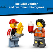LEGO City Fries Food Truck Toy Building Set, 216 Pieces, Multicolor, Ages 5+, Includes 2 Minifigures and Detachable Kiosk, 6585628