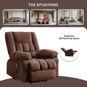 Bosmiller WL-1124 Power Lift Recliner Chair Recliners for Elderly with Heat and Massage Recliner Chair, Brown