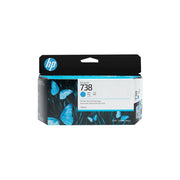 HP 738 Cyan DesignJet Ink Cartridge, 130 ml, Cyan, 498N5A