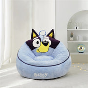 Bluey WK504051 Kids Compressed Foam Bean Bag Chair, Blue, 24