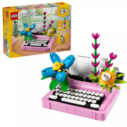 LEGO 6527862 Creator 3 in 1 Typewriter with Flowers Building Toy with 3 Options Flowerpot or Keytar 31169