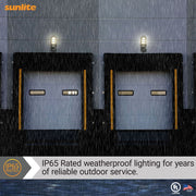 Sunlite LED Outdoor Vapor Tight Light Fixture, 21 Watts, 2562 Lumens, Color Selectable 3000K/4000K/5000K, Dimmable, Grey, 88144-SU