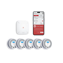 X-SENSE SC07-MR Smart Smoke Detector Carbon Monoxide Detector Combo with SBS50 Base Station 5 Alarm with 1 Base Station