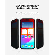 Belkin ScreenForce Privacy InvisiGlass Screen Protector for iPhone 16 Pro Max, Ultra-Thin 9H Scratch Resistant Glass, Black, Includes Easy Align Tray