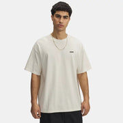 Under Armour Men's Heavyweight Oversized Logo Wash T-Shirt, Stone White, 3XL, Cotton-Polyester Blend, 1389147