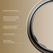 Oura JZ90-61616-08 Ring 5 - Smart Ring - Size Before You Buy with OR5 Sizing Kit - Size 8 - Gold - (2026)