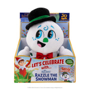 The Lumistella Company Razzle The Snowman Plush Toy and Storybook Set, 20th Anniversary Edition, Red and White, 10 in AVSNOWMAN