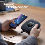 Anker A3302 Power Conf S3 Bluetooth Speakerphone 6 Mics Conference Speaker for Home Office,24H Call Time
