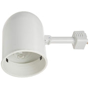 Juno Lighting R502W White Round Back Cylinder Track Lighting Head, 75 Watt, 120V, Steel Housing