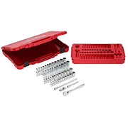 Milwaukee 48-22-9004 1/4-Inch Drive SAE and Metric Ratchet and Socket Set - 50pc