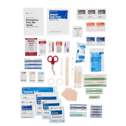 First Aid Only Outdoor First Aid Kit, 205 Pieces, Compact Hi-Visibility Orange Fabric Case, Multi-Use Bandages and Antiseptics, FAO-440