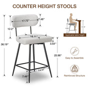 Hommpa LX0520 Swivel Bar Stools Set of 4, Counter Height 26