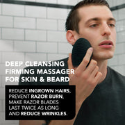 Foreo Luna 3 for Men Silicone Facial Cleansing and Firming Massage Brush, Black, App-Connected, Waterproof, F9694