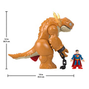 Fisher-Price Imaginext Superman Kaiju Clash Action Figure Playset with Interactive Lights Sounds Motion, Multicolor, Includes 10-Inch Monster and 3-Inch Superman Figure, JDL07