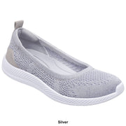 Easy Spirit Glitz 2 Womens Slip-On Fashion Sneakers, Lightweight Knit Upper, Removable Padded Footbed, EVA Outsole, Light Lilac