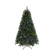 Holiday Time 7' Valley Pre-Lit Green Artificial Christmas Tree with Color-Changing LED Lights