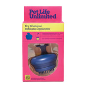 Pet Life Unlimited Waterless Powder All-in-One Applicator Dog Brush, Soft FlexiSoft Bristles, Ergonomic Handle, Blue