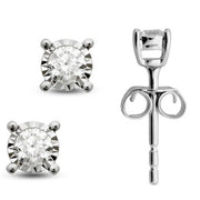 TruMiracle KE20986.10-51A 1/10 Carat T.W. Diamond Sterling Silver Stud Earrings