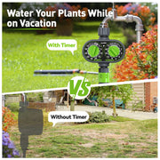 RainPoint Automatic 2 Dial Programmable Hose Sprinkler Timer, Weatherproof Outdoor Watering Controller with Adjustable Flow, 1-Zone, ITV121