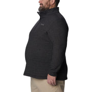 Columbia Great Hart Mountain III Half Zip Fleece Pullover, Black Heather, 4X Tall, 1625233