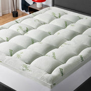 PATSBA Queen Size Mattress Topper, Bamboo Cover, Plush 2-Inch Thickness, Noiseless, Deep Pocket 8-21 in