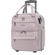 KROSER K7651GP-NX Carry On Underseat 16-inch Lightweight Overnight Suitcase Dusty Pink
