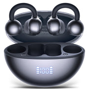 Veatool H37 Clip On Bluetooth Headphones, Bone Conduction, Lightweight Comfort, LED Digital Display
