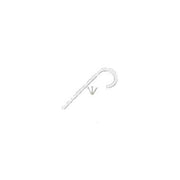 Oatey DWV J-Hook Pipe Holder, White ABS, Fits 4 In Schedule 30 & 40 Pipes, 7.5 In Length, 4-Pack, 33763