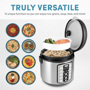 Aroma ARC-5100SB 20-Cup Programmable Rice & Grain Cooker and Multi-Cooker, Black