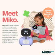 Miko EMK4P Mini - Interactive Robot for Kids - For STEAM Learning - With Conversational AI - Tech Gift for Kids, Purple