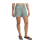 Under Armour Fusion Athletic Shorts for Ladies, 4-Way Stretch, Water-Repellent, Silica Green & Hydro Green, Large, 3 in Inseam, 81511603