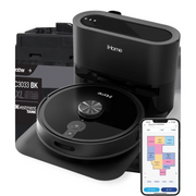 iHome iHRVS1PRO-3BLK AutoVac Nova S1 Pro Self Empty Robot Vacuum with LIDAR Navigation 180 Minute Runtime 2700pa Suction App + Remote Control