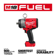 Milwaukee 2966-20 M18 FUEL 18V Lithium-Ion Brushless Cordless High Torque 1/2 in. Impact Wrench w/ Pin Detent (Tool-Only)