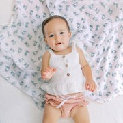 aden + anais Classic Muslin Swaddle Blankets, 4-Pack, 100% Cotton Muslin, Now + Zen Animal Print, 47 in x 47 in, ASWC40012