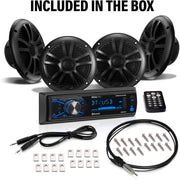 Boss Audio MCBK634B.64 AM/FM MP3 Mechless Receiver with Bluetooth and 4 Speakers - Black