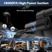 AVAPOW AVAPOW-XCQ Handheld Vacuum Cordless, 18000PA Strong Suction Car Vacuum Cleaner, Black