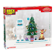 Brickcraft Rudolph The Red-Nosed Reindeer Bumble and Rudolph Christmas Tree Building Bricks Set, 494 Pieces, Holiday Collectible Display
